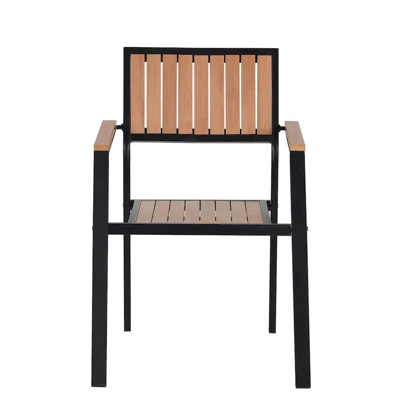 Ensemble de salle à manger d'extérieur extensible 7 pièces avec table extensible et 6 fauteuils