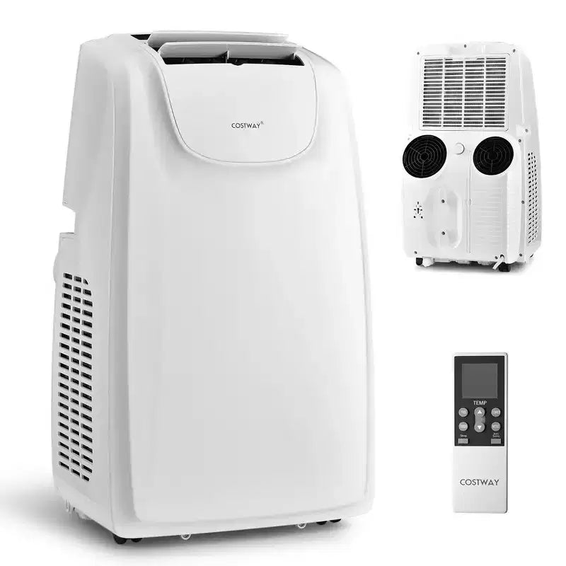 Climatiseur portable Costway 8000 BTU (11 500 BTU ASHRAE) à double tuyau 3 en 1 avec télécommande