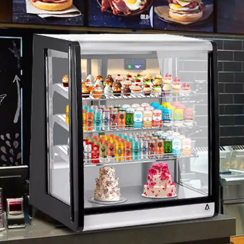 Réfrigérateur de vitrine commerciale 6,9 pi³, vitrine réfrigérée de comptoir avec éclairage LED pour boulangerie, café, 110V/190W