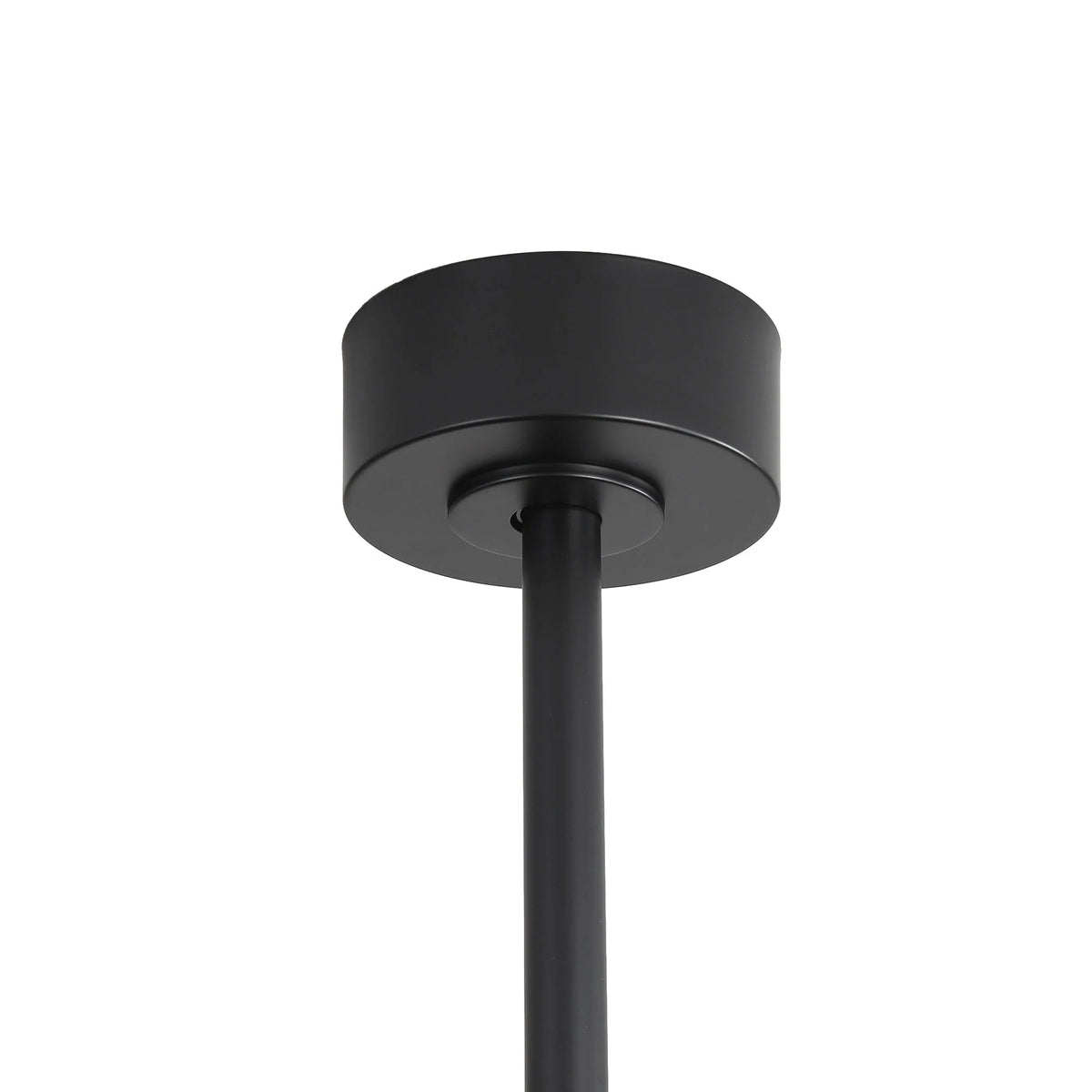 Ventilateur de plafond de 65 pouces à 8 pales noires avec lumière LED et télécommande