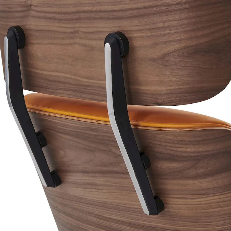 Fauteuil inclinable en cuir de style Mid-Century Modern