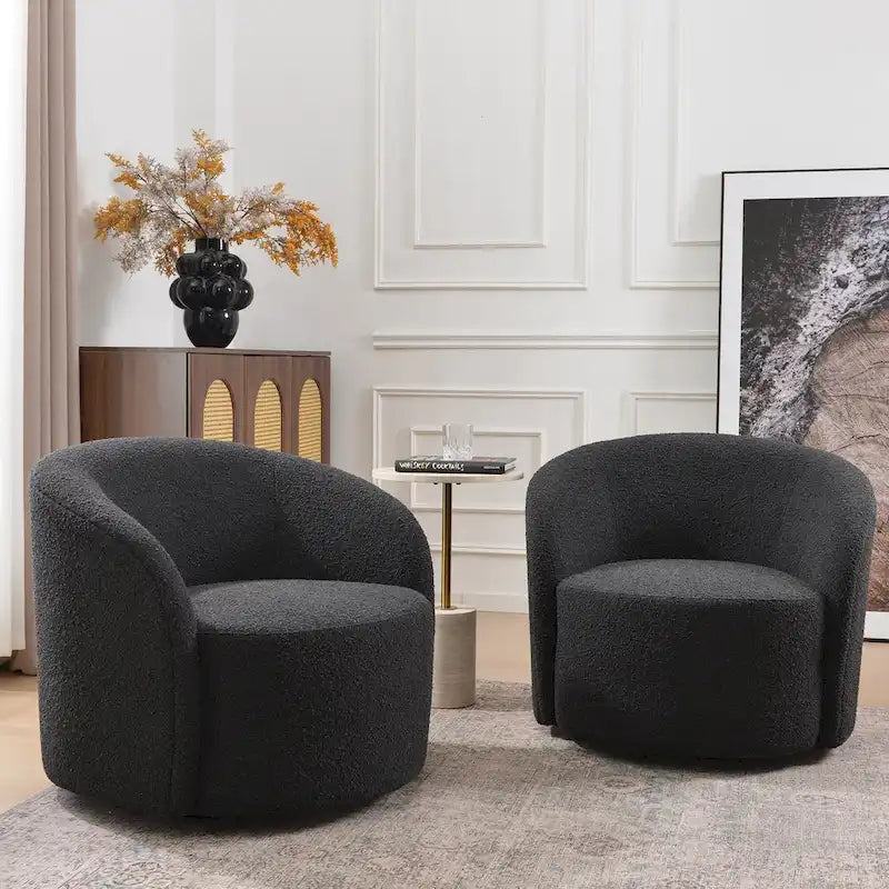 Fauteuil pivotant rembourré KINWELL de 86 cm de large (lot de 2)