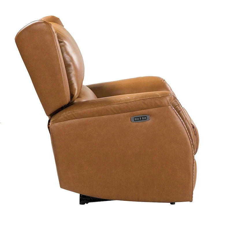 Fauteuil inclinable électrique Eduardo en cuir véritable avec port USB (ensemble de 2)