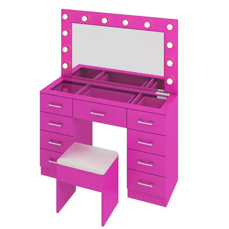 Ensemble de coiffeuse blanche