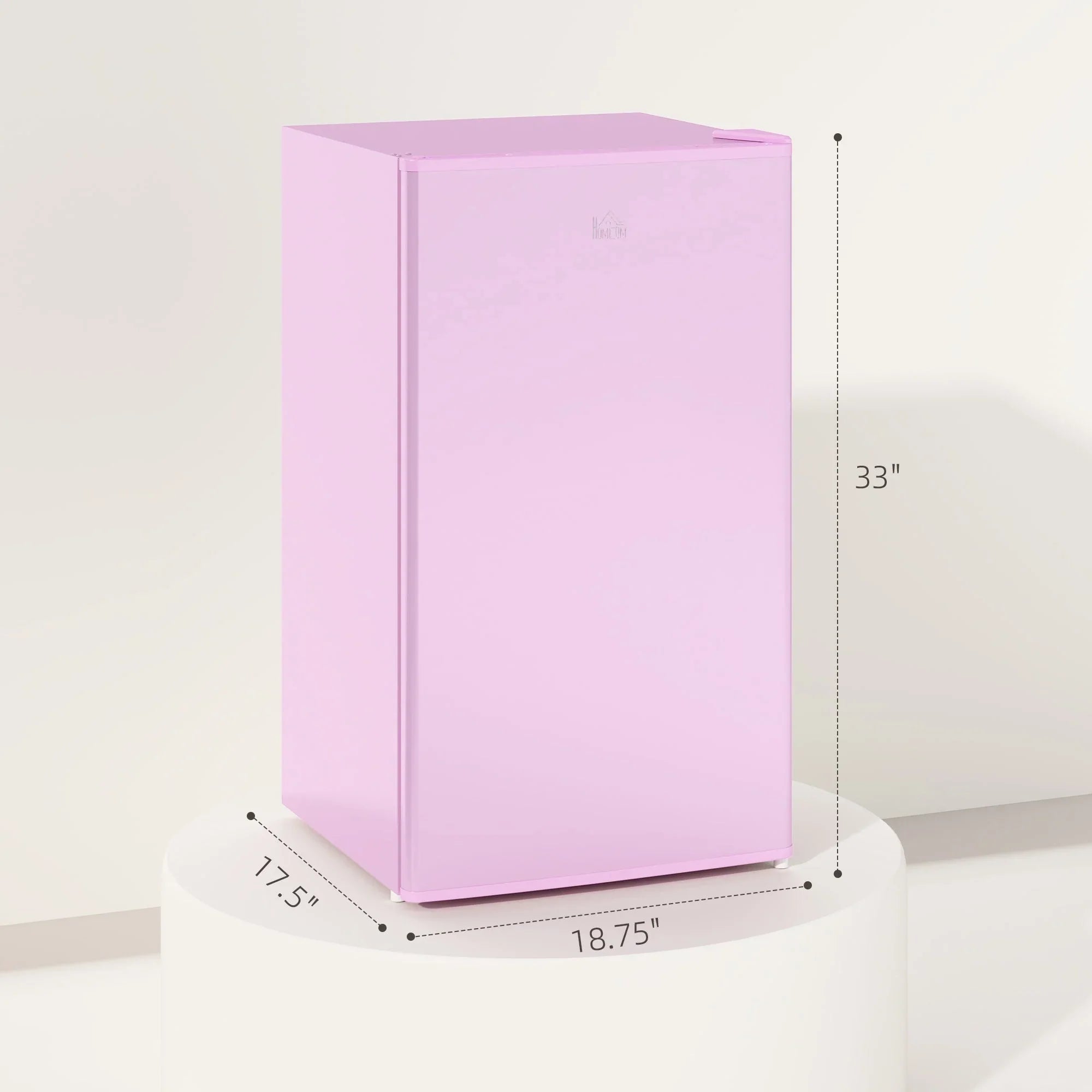 HOMCOM Mini-réfrigérateur de 90,6 L avec congélateur, Réfrigérateur compact à porte unique avec thermostat réglable pour chambre
