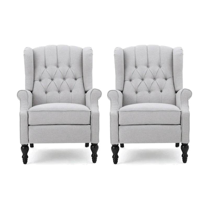 Fauteuils inclinables en tissu touffeté Walter (lot de 2) par Christopher Knight Home