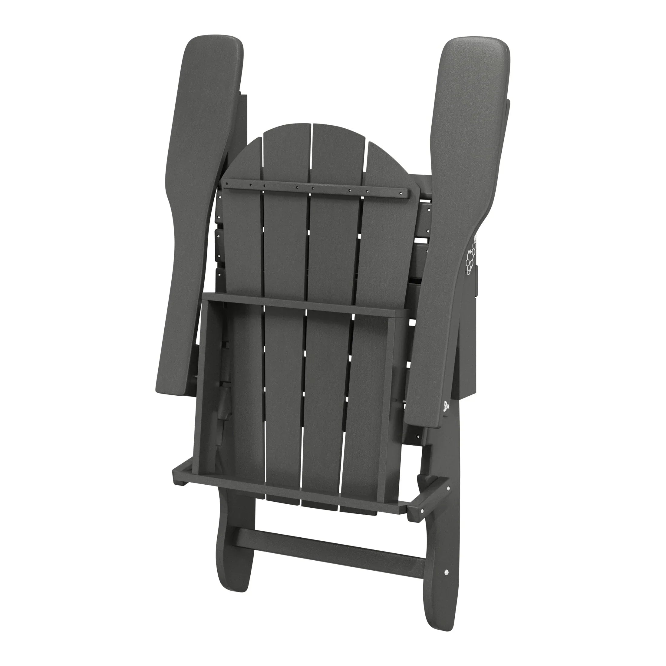 Chaise Adirondack pliante d'extérieur tout temps Polytrends Laguna résistante à la décoloration pour patio