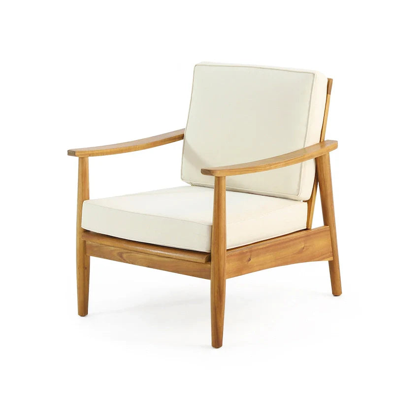 Ensemble de conversation d'extérieur 4 places en bois d'acacia Willowbrook par Christopher Knight Home