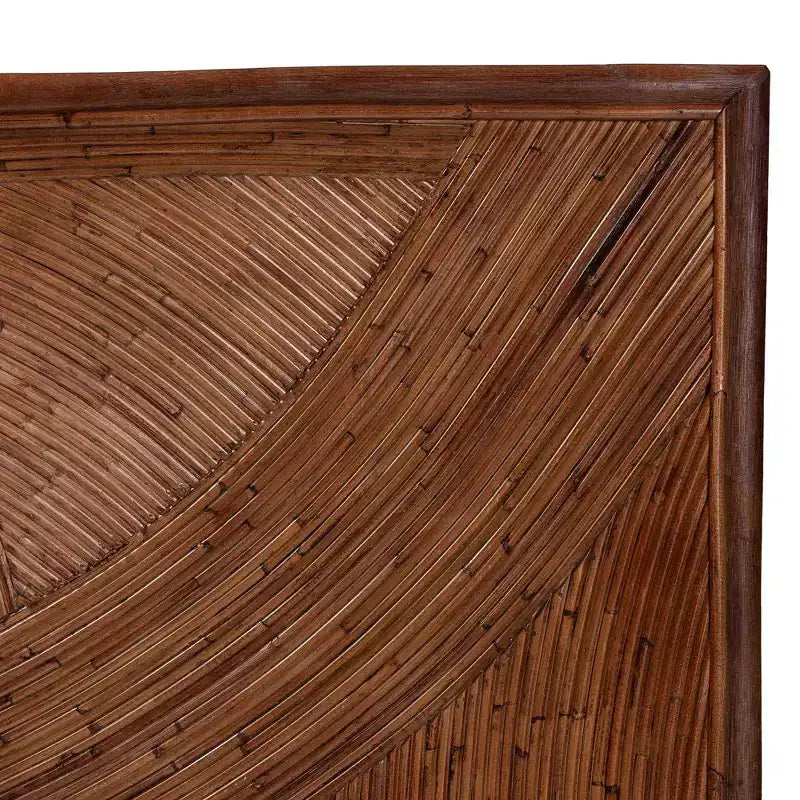 Tête de lit autonome en rotin King Elettra bali & pari : Faite à la main, aucun assemblage requis, design bohème