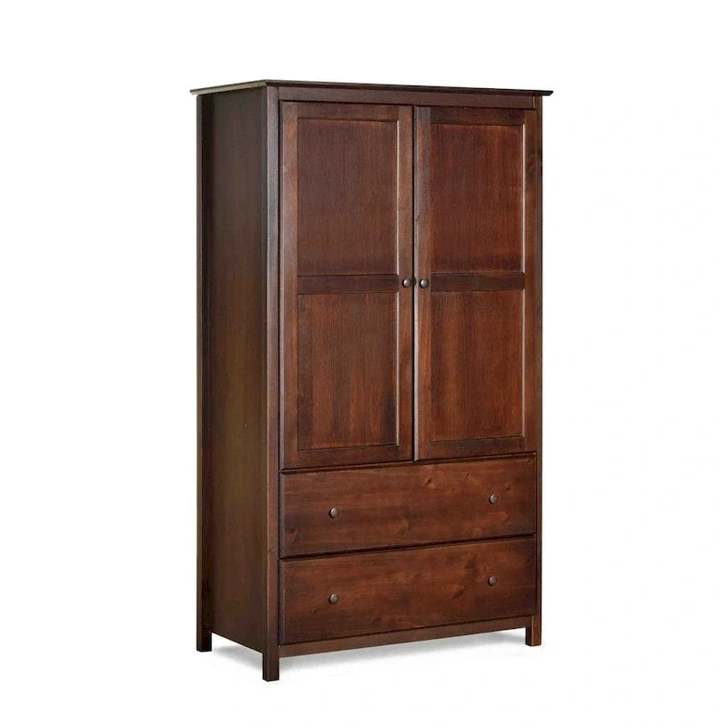 Armoire 2 portes en bois massif - 41x72x22