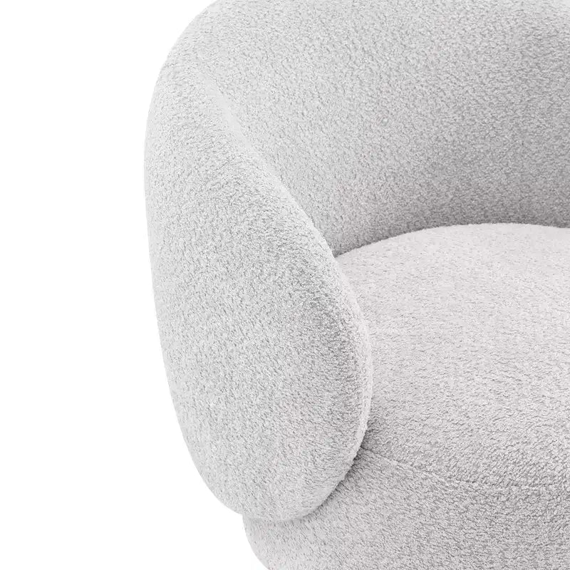 Fauteuil d'appoint pivotant Spruce&Spring en tissu avec base en bois