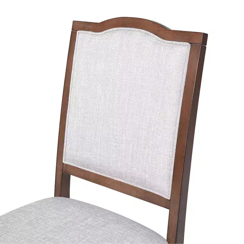 Lot de 4 chaises de salle à manger de style ferme avec dossier haut et assise rembourrée
