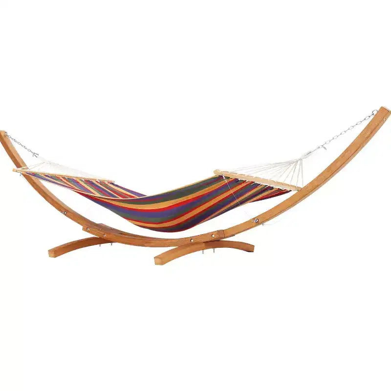 Support de hamac, support universel en bois résistant aux intempéries pour l'extérieur – 215 kg, courbé pour patio, jardin, intérieur