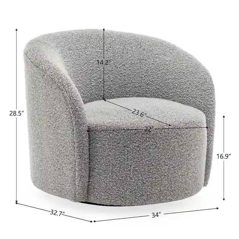 Fauteuil pivotant rembourré KINWELL de 86 cm de large (lot de 2)