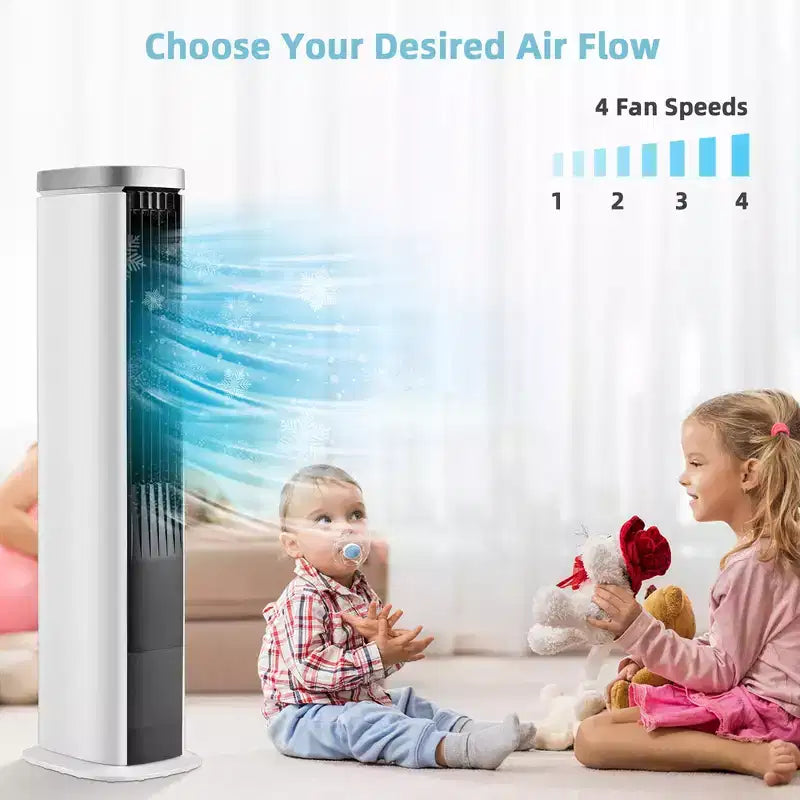 Costway Refroidisseur d'air par évaporation portable 3 en 1 102 cm Ventilateur tour sans pales avec minuterie
