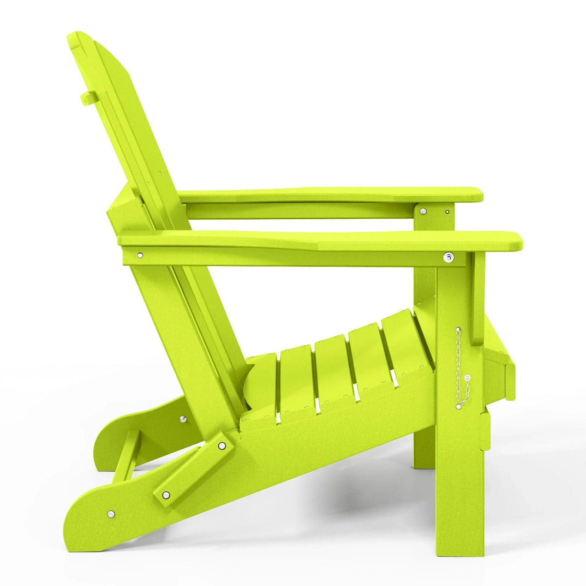 Chaise Adirondack pliante d'extérieur tout temps Polytrends Laguna résistante à la décoloration pour patio