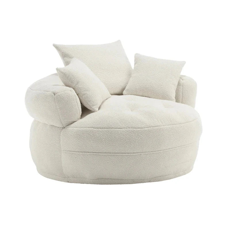 Fauteuil paresseux rond – Blanc/Bleu/Gris/Jaune/Orange/Rouge rosé/Bleu marine/Vert, Siège simple et double