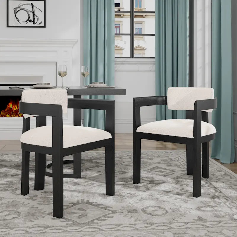 Chaise de salle à manger moderne sophistiquée Conrad avec accoudoirs par Christopher Knight Home