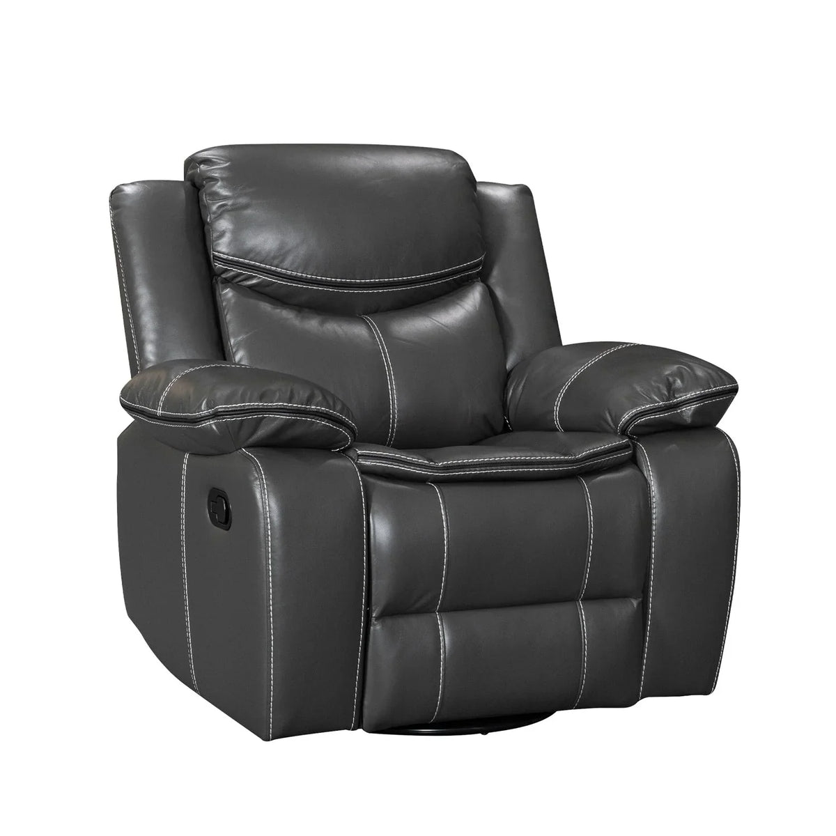 Fauteuil inclinable massant et chauffant en cuir, assise large et durable