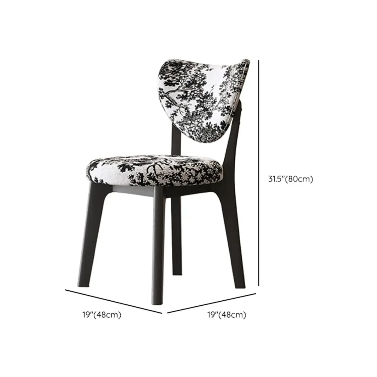 Chaise de salle à manger sans accoudoirs moderne en similicuir à dossier haut