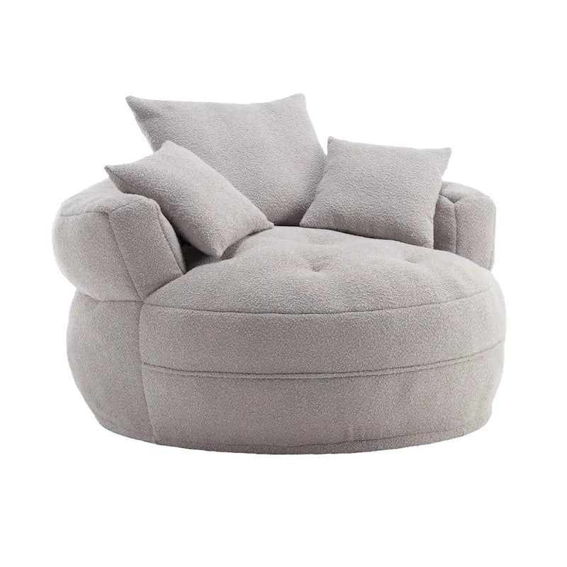 Fauteuil paresseux rond – Blanc/Bleu/Gris/Jaune/Orange/Rouge rosé/Bleu marine/Vert, Siège simple et double