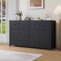 Commode moderne à 8 tiroirs pour chambre à coucher, grande commode en bois avec tiroirs profonds, meuble de rangement autonome pour salon