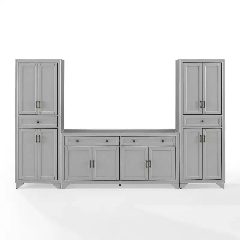 Ensemble buffet et garde-manger 3 pièces Tara aspect vieilli - Crosley