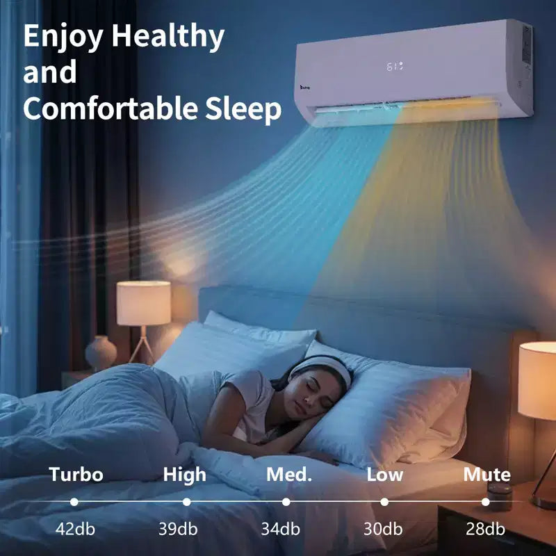 Climatiseur mini-split Karl Home 3 zones 28000 BTU 20 SEER2 avec pompe à chaleur (9K+9K+18K)