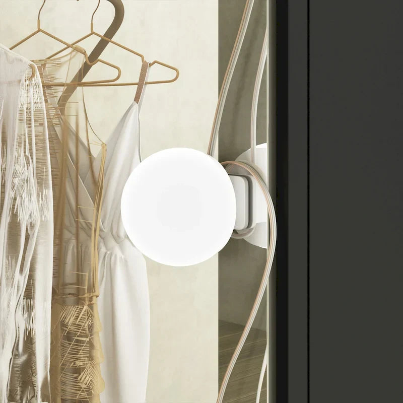Coiffeuse LED de luxe avec 9 tiroirs, station de maquillage élégante