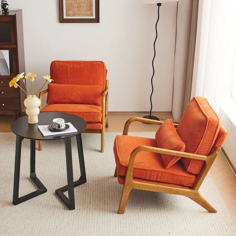 Fauteuil d'appoint rembourré Mid-Century Modern