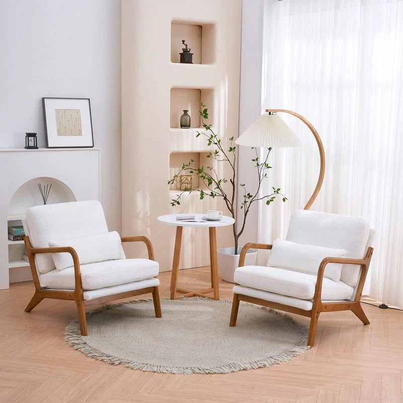 Fauteuil d'appoint rembourré Mid-Century Modern