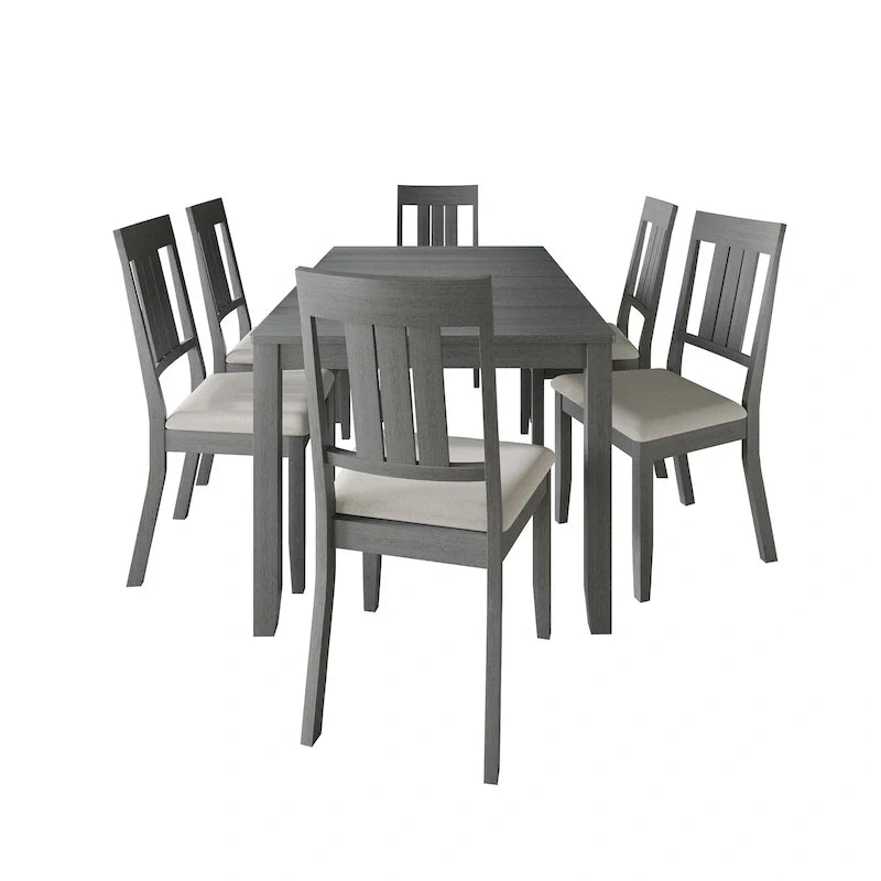 Ensemble de salle à manger classique 7 pièces en bois CraftPorch