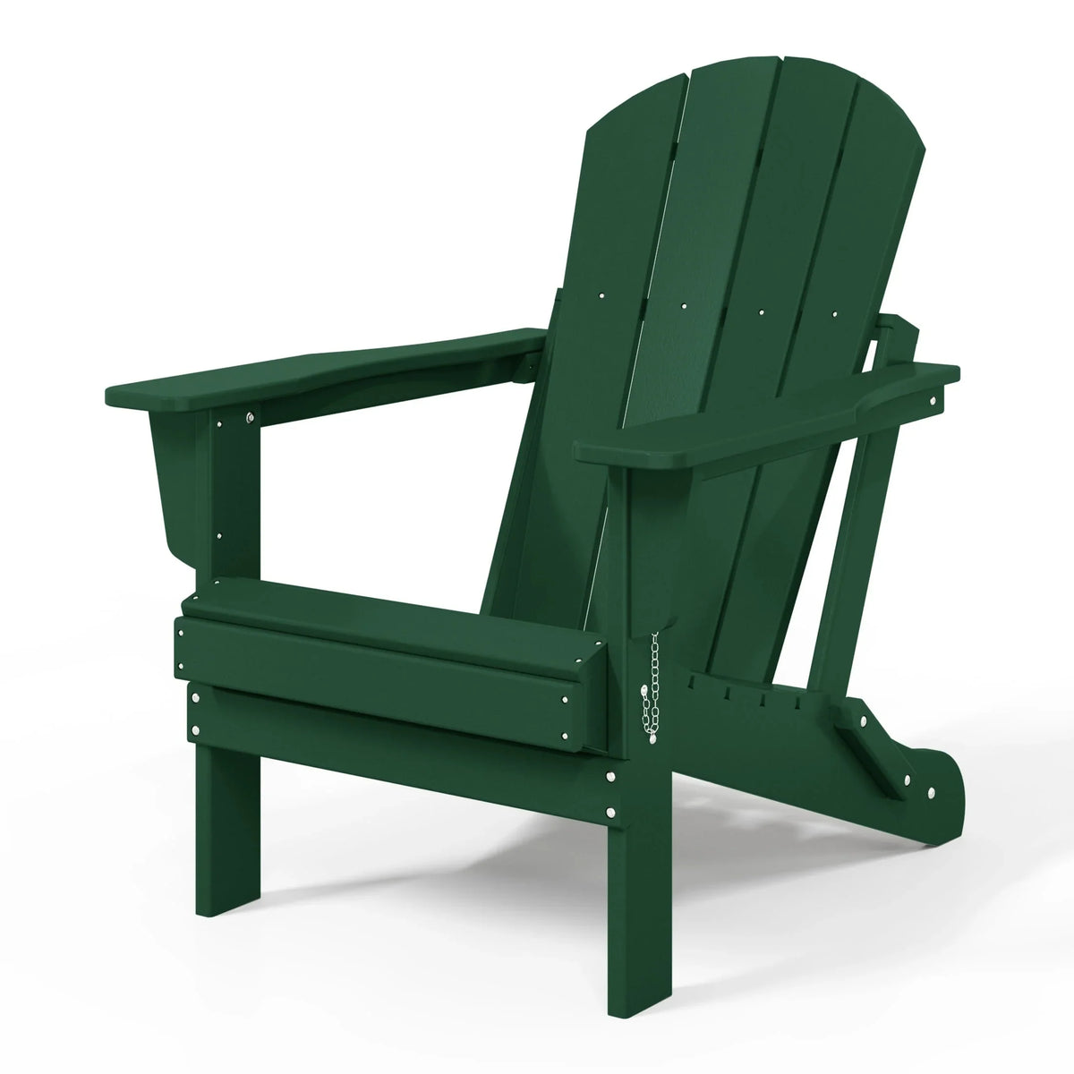 Chaise Adirondack pliante d'extérieur tout temps Polytrends Laguna résistante à la décoloration pour patio