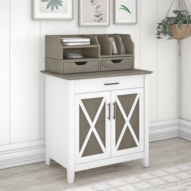Secrétaire Key West avec meuble de rangement Bush Furniture