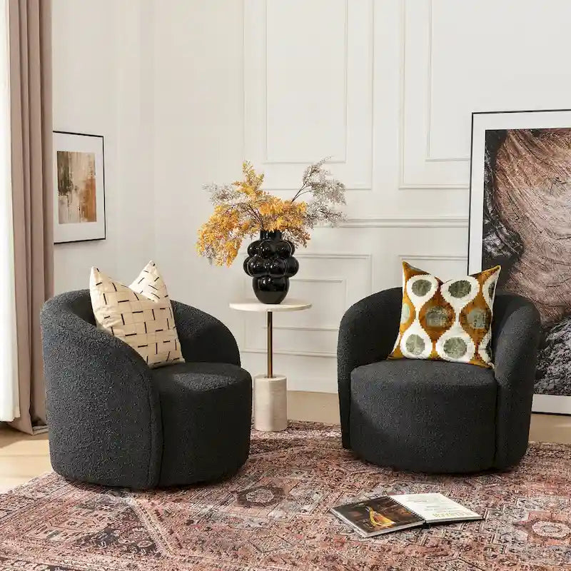 Fauteuil pivotant rembourré KINWELL de 86 cm de large (lot de 2)
