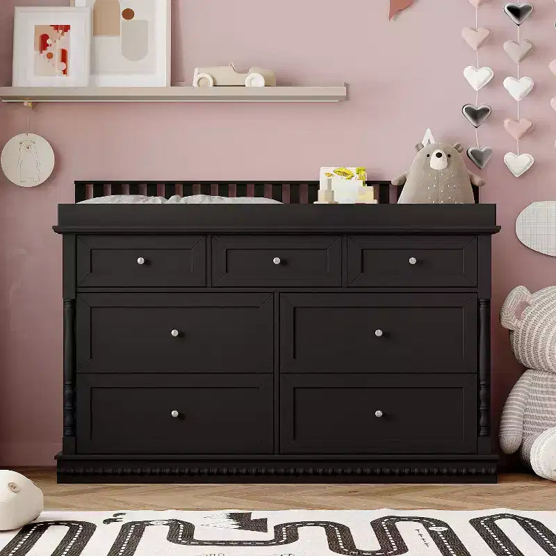 Commode à langer polyvalente Famapy : Conception convertible, tiroirs spacieux, évolutive avec votre tout-petit