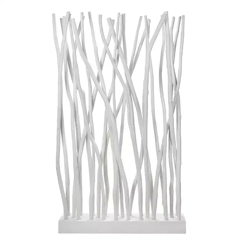 JONATHAN Y Tranquil 39W x 68H Paravent bohème côtier en branches de teck fabriquées à la main, un seul panneau