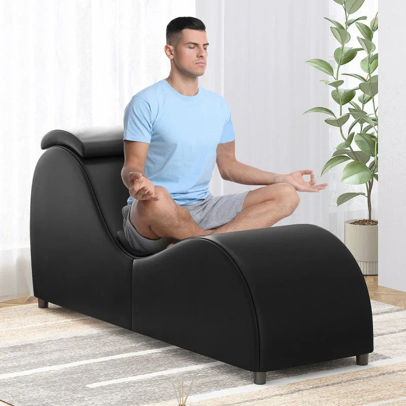 Mixoy Chaise de Yoga d'intérieur, Chaise longue de yoga incurvée pour adultes, étirements, exercices, relaxation