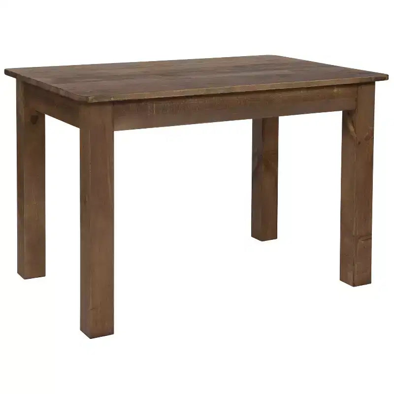 Table de salle à manger de ferme rectangulaire en pin massif 46 x 30 Flash Furniture