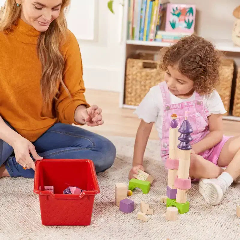 Meuble de rangement à roulettes Cubby avec 15 bacs à ouverture frontale, 3x4, Meuble pour enfants