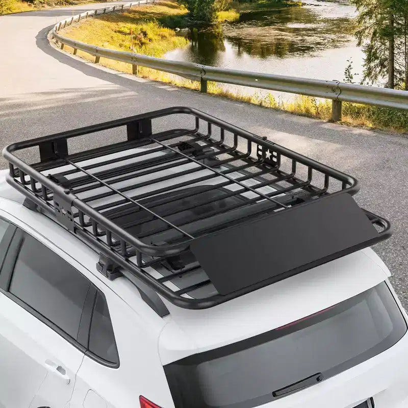 Panier de toit universel avec extension, noir, pour SUV, capacité de 113 kg