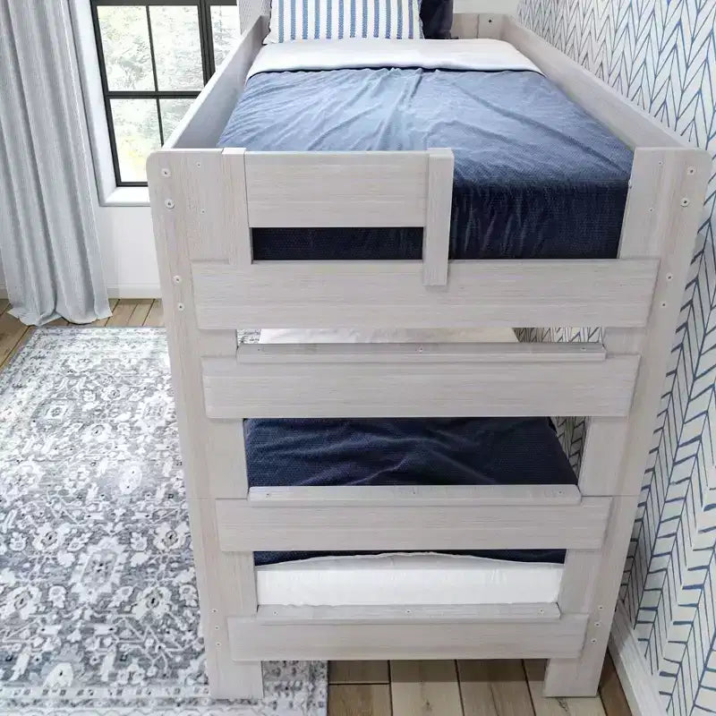 Lit superposé double en bois massif Plank+Beam pour adulte