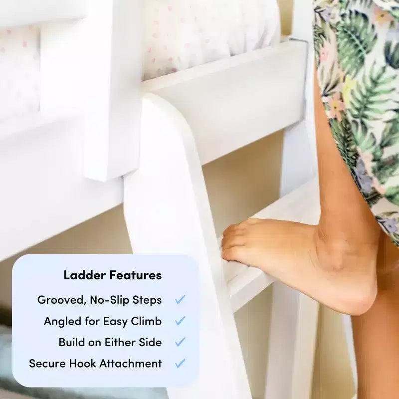 Lit superposé Max & Lily une place au-dessus d'un lit double avec lit gigogne, lits superposés pour enfants en bois massif de style scandinave