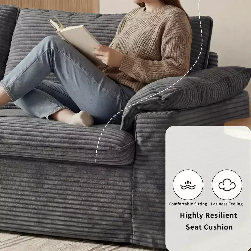 Canapé Dyonery 86 Cloud, assise profonde et accoudoirs larges, cadre robuste, design ergonomique respirant