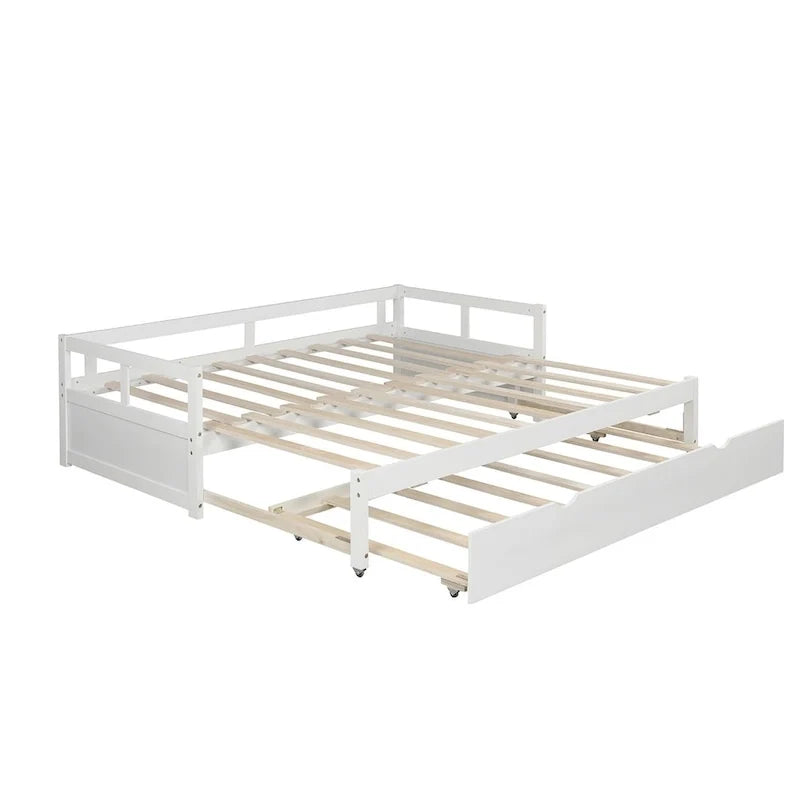 Lit gigogne extensible, Lit gigogne en bois avec tiroir-lit