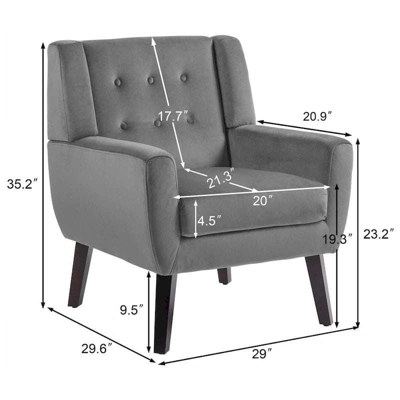Lot de 2 fauteuils de salon en velours avec accoudoirs