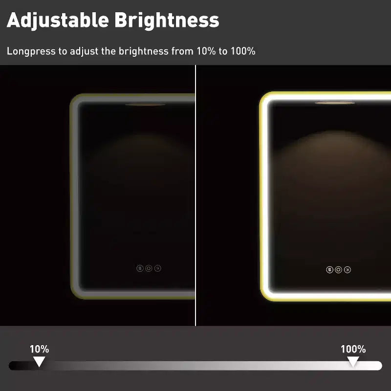 Armoire à pharmacie LED noire / blanche / dorée, porte simple, charnière à gauche ou à droite, encastrée ou murale