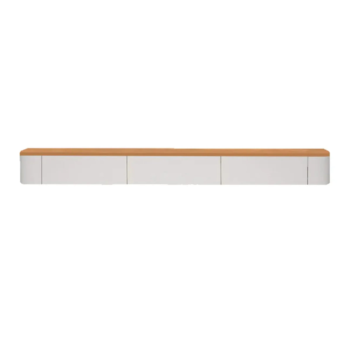 Meuble TV mural contemporain en bois blanc avec tiroirs