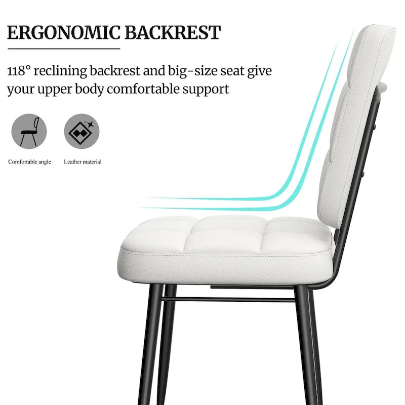 Lot de 2/4/6/8 chaises de salle à manger modernes, chaises de cuisine rembourrées avec coussin épais pour salle à manger