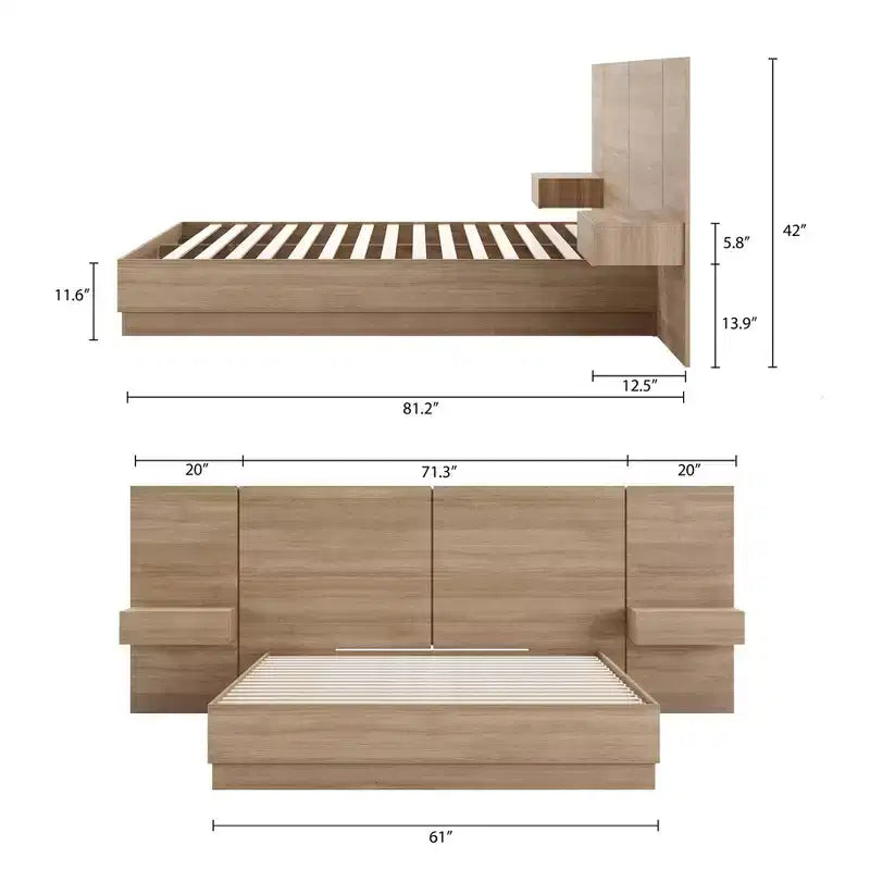 Ensemble de chambre Queen Milano 4 pièces Nexera